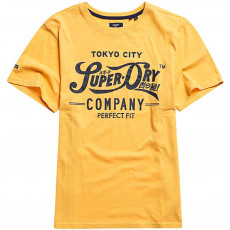 Superdry Script Style Col Tee Light Sporty Ochre