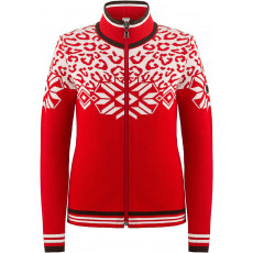 Poivre Blanc Knit Jacket Scarlet Red