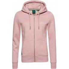 Superdry Vintage Logo Emb Zip Hood Soft Pink Marl